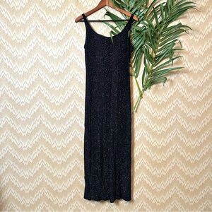 Vintage JSC Sparkly Mermaid Black Maxi Dress Gown